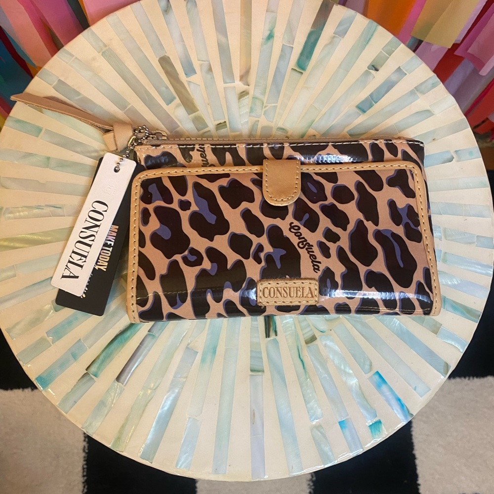 Consuela Slim Wallet pattern Blue Jag